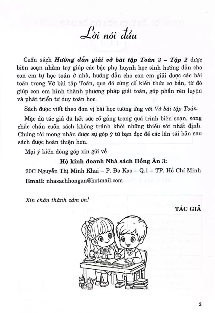 HƯỚNG DẪN GIẢI VỞ BÀI TẬP TOÁN LỚP 3 - TẬP 2 (Bám sát SGK Kết nối tri thức)